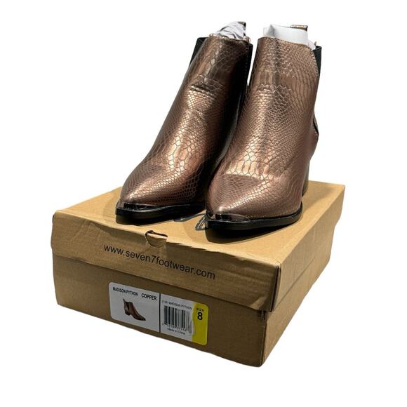 NIB! Seven7 Madison Python Pointed Bootie - Size 8 - Picture 8 of 8